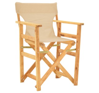 Καρέκλα-πολυθρόνα σκηνοθέτη Kompa μασίφ ξύλο οξιάς φυσικό-πανί Nexus μπεζ Υλικό: Solid wood beech 200-001085