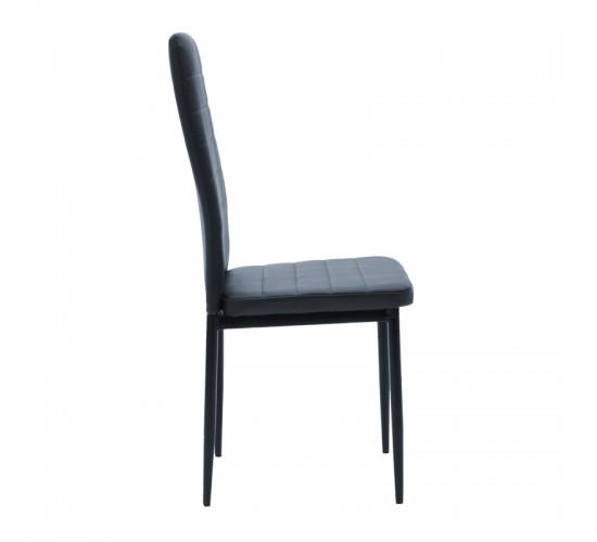 Τραπεζαρία Cuba-Parker σετ 5τεμ mdf σε sonoma-μαύρη απόχρωση 120x70x76cm Υλικό: PU - METAL - MDF 200-001153 Τραπεζαρία Cuba-Parker σετ 5τεμ mdf σε sonoma-μαύρη απόχρωση 120x70x76cm Υλικό: PU - METAL - MDF 200-001153