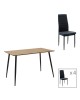 Τραπεζαρία Cuba-Parker σετ 5τεμ mdf σε sonoma-μαύρη απόχρωση 120x70x76cm Υλικό: PU - METAL - MDF 200-001153 Τραπεζαρία Cuba-Parker σετ 5τεμ mdf σε sonoma-μαύρη απόχρωση 120x70x76cm Υλικό: PU - METAL - MDF 200-001153