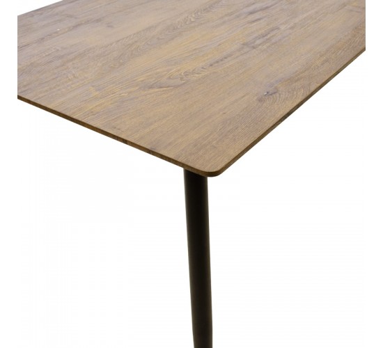 Τραπεζαρία Cuba-Parker σετ 3τεμ mdf σε sonoma-μαύρη απόχρωση 70x70x75cm Υλικό: PU - METAL - MDF 200-001154 Τραπεζαρία Cuba-Parker σετ 3τεμ mdf σε sonoma-μαύρη απόχρωση 70x70x75cm Υλικό: PU - METAL - MDF 200-001154