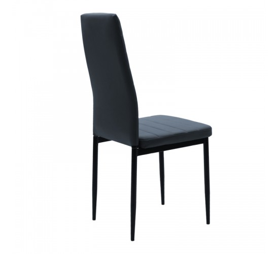 Τραπεζαρία Manka-Parker σετ 5τεμ mdf σε μαύρη-sonoma truffle απόχρωση 110x80x77εκ Υλικό: PU - METAL - MDF 200-001161 Τραπεζαρία Manka-Parker σετ 5τεμ mdf σε μαύρη-sonoma truffle απόχρωση 110x80x77εκ Υλικό: PU - METAL - MDF 200-001161