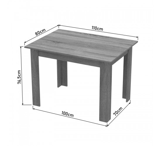 Τραπεζαρία Manka-Parker σετ 5τεμ mdf σε μαύρη-sonoma truffle απόχρωση 110x80x77εκ Υλικό: PU - METAL - MDF 200-001161 Τραπεζαρία Manka-Parker σετ 5τεμ mdf σε μαύρη-sonoma truffle απόχρωση 110x80x77εκ Υλικό: PU - METAL - MDF 200-001161