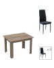 Τραπεζαρία Manka-Parker σετ 5τεμ mdf σε μαύρη-sonoma truffle απόχρωση 110x80x77εκ Υλικό: PU - METAL - MDF 200-001161 Τραπεζαρία Manka-Parker σετ 5τεμ mdf σε μαύρη-sonoma truffle απόχρωση 110x80x77εκ Υλικό: PU - METAL - MDF 200-001161