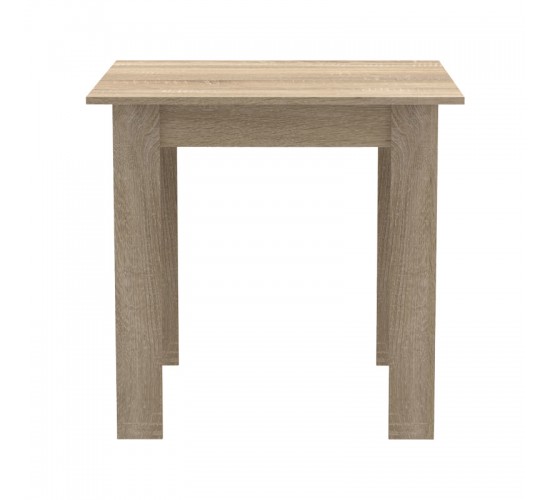 Τραπεζαρία Manka Ι -Gaston σετ 3τεμ σε sonoma-μαύρη απόχρωση 80x80x77εκ Υλικό: PP - METAL - MDF - GLASS 200-001191