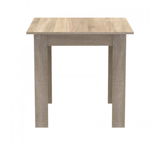 Τραπεζαρία Manka Ι -Gaston σετ 3τεμ σε sonoma-μαύρη απόχρωση 80x80x77εκ Υλικό: PP - METAL - MDF - GLASS 200-001191