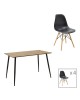 Τραπεζαρία Cuba-Julita σετ 5τεμ MDF sonoma-μαύρο-φυσικό 120x70x76εκ Υλικό: PP - METAL - MDF 200-001194 Τραπεζαρία Cuba-Julita σετ 5τεμ MDF sonoma-μαύρο-φυσικό 120x70x76εκ Υλικό: PP - METAL - MDF 200-001194