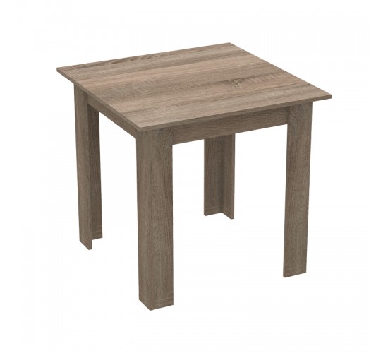 Τραπεζαρία Manka I-Julita σετ 3τεμ σε sonoma truffle-μαύρη απόχρωση 80x80x77εκ Υλικό: PP - METAL - MDF 200-001201