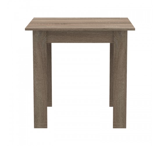 Τραπεζαρία Manka I-Julita σετ 3τεμ σε sonoma truffle-μαύρη απόχρωση 80x80x77εκ Υλικό: PP - METAL - MDF 200-001201