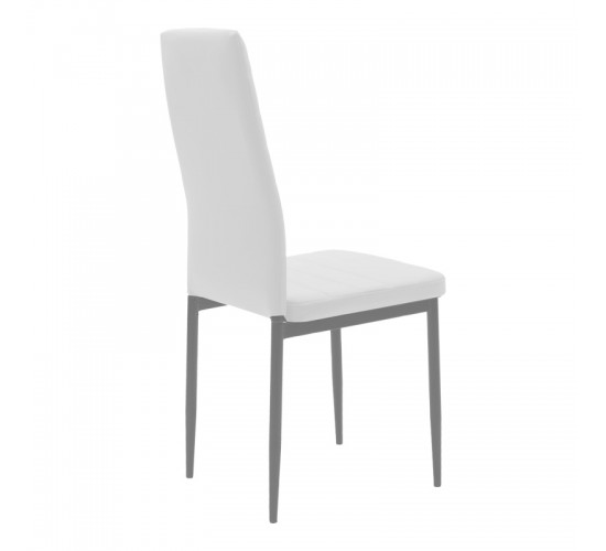 Τραπεζαρία Cuba-Parker σετ 5τεμ sonoma-λευκό 120x80x75εκ Υλικό: PU - METAL - GLASS 200-001209 Τραπεζαρία Cuba-Parker σετ 5τεμ sonoma-λευκό 120x80x75εκ Υλικό: PU - METAL - GLASS 200-001209