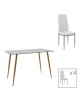 Τραπεζαρία Cuba-Parker σετ 5τεμ sonoma-λευκό 120x80x75εκ Υλικό: PU - METAL - GLASS 200-001209 Τραπεζαρία Cuba-Parker σετ 5τεμ sonoma-λευκό 120x80x75εκ Υλικό: PU - METAL - GLASS 200-001209