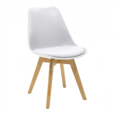 Τραπεζαρία Manka-Gaston σετ 5τεμ σε λευκή απόχρωση 110x80x77εκ Υλικό: PP - METAL - MDF 200-001244