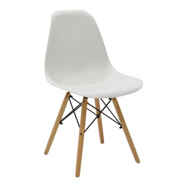 Τραπεζαρία Manka-Julita σετ 3τεμ σε λευκή απόχρωση 80x80x77εκ Υλικό: PP - METAL - MDF 200-001249