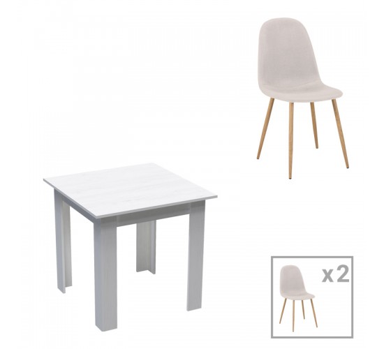 Τραπεζαρία Bella-Manka σετ 3τεμ σε λευκή απόχρωση 80x80x77εκ Υλικό: PP - MDF 200-001257 Τραπεζαρία Bella-Manka σετ 3τεμ σε λευκή απόχρωση 80x80x77εκ Υλικό: PP - MDF 200-001257