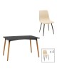 Τραπεζαρία Natali-Noor σετ 5τεμ MDF λευκό-μπεζ-μαύρο 120x80x76εκ Υλικό: PP - MDF 200-001270 Τραπεζαρία Natali-Noor σετ 5τεμ MDF λευκό-μπεζ-μαύρο 120x80x76εκ Υλικό: PP - MDF 200-001270
