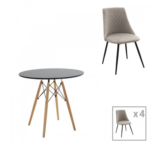 Τραπεζαρία Gustas-Giselle σετ 5τεμ λευκό μαρμάρου sintered stone-βελούδο γκρι 120x60x75εκ Υλικό: METAL - VELVET-SINTERED STONE 200-001303 Τραπεζαρία Gustas-Giselle σετ 5τεμ λευκό μαρμάρου sintered stone-βελούδο γκρι 120x60x75εκ Υλικό: METAL - VELVET-SINTERED STONE 200-001303
