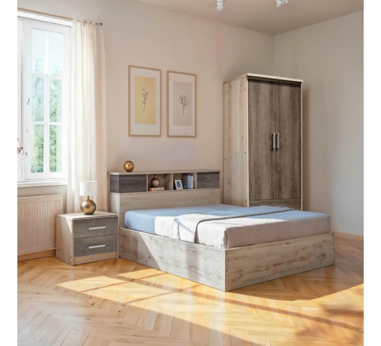 Φοιτητικό πακέτο επίπλων κρεβατοκάμαρας Cloud σετ 3τεμ Υλικό: METAL - PP - MDF - MESH FABRIC 200-001318