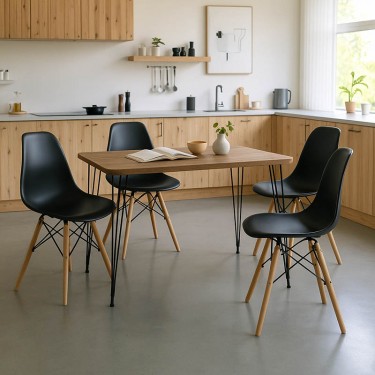 Φοιτητικό πακέτο επίπλων κουζίνας Nectar σετ 5τεμ Υλικό: MELAMINE CHIPBOARD-METAL-PP 200-001336