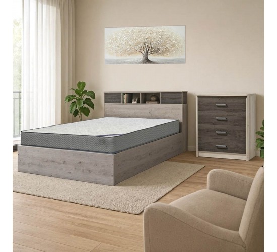 Φοιτητικό πακέτο επίπλων κρεβατοκάμαρας Dwell σετ 3τεμ Υλικό: MDF. Μοριοσανίδα 200-001357