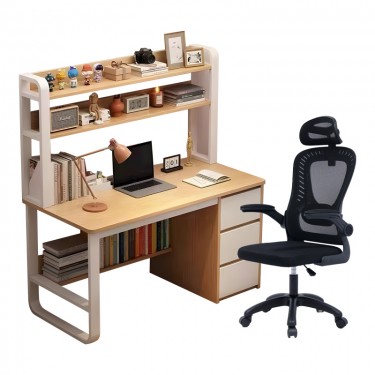 Φοιτητικό πακέτο επίπλων γραφείου Level σετ 2τεμ Υλικό: MELAMINE CHIPBOARD-Mesh- ALU 200-001362