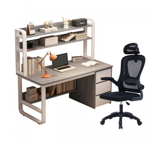 Φοιτητικό πακέτο επίπλων γραφείου Phase σετ 2τεμ Υλικό: MELAMINE CHIPBOARD-Mesh- ALU 200-001363