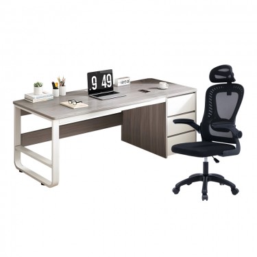 Φοιτητικό πακέτο επίπλων γραφείου Think σετ 2τεμ Υλικό: MELAMINE CHIPBOARD-Mesh- ALU 200-001364