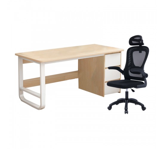 Φοιτητικό πακέτο επίπλων γραφείου Scope σετ 2τεμ Υλικό: MELAMINE CHIPBOARD-Mesh- ALU 200-001365