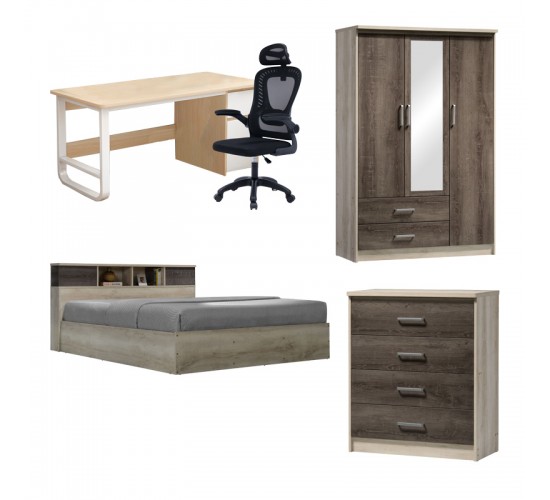 Φοιτητικό πακέτο επίπλων Intermission σετ 5τεμ Υλικό: MELAMINE CHIPBOARD-PU- 200-001375