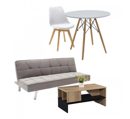 Φοιτητικό πακέτο επίπλων Convenience σετ 5τεμ Υλικό: MELAMINE CHIPBOARD-PU- 200-001378