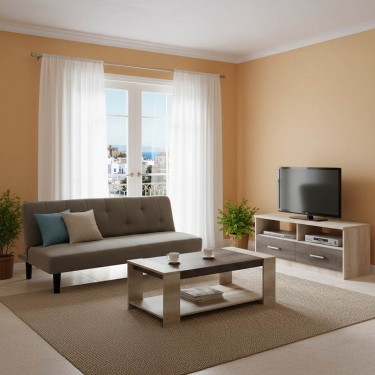 Φοιτητικό πακέτο επίπλων σαλονιού Reest σετ 3τεμ Υλικό: MELAMINE CHIPBOARD-PU- 200-001385