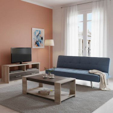 Φοιτητικό πακέτο επίπλων σαλονιού Piose σετ 3τεμ Υλικό: MELAMINE CHIPBOARD-PU- 200-001386