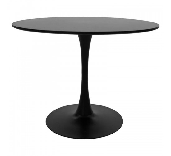 Τραπεζαρία Balou-Noor σετ 5τεμ MDF μαύρο-γκρι Φ120x73εκ Υλικό: MDF - METAL - VELVET 200-001419