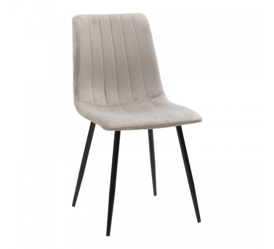 Τραπεζαρία Balou-Noor σετ 5τεμ MDF μαύρο-γκρι Φ120x73εκ Υλικό: MDF - METAL - VELVET 200-001419