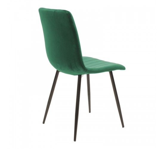 Τραπεζαρία Balou-Noor σετ 5τεμ MDF μαύρο-κυπαρισσι Φ120x73εκ Υλικό: MDF - METAL - VELVET 200-001421