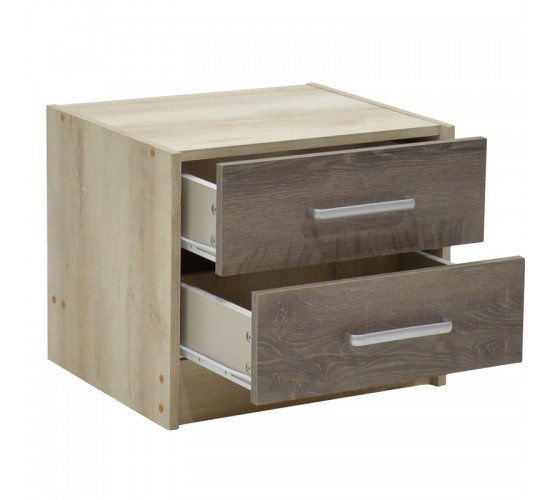 Σετ Κρεβατοκάμαρας Olympus Castillo Toro με Κρεβάτι 160x200εκ Σετ 3τεμ Υλικό: Μοριοσανίδα με επένδυση 3D Paper Wood 200-001441