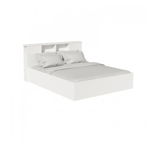 Σετ Κρεβατοκάμαρας Olympus White με Κρεβάτι 140x200εκ Σετ 3τεμ Υλικό: MDF. Μοριοσανίδα με επένδυση μελαμίνης 200-001443