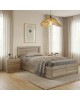 Σετ Κρεβατοκάμαρας Olympus Sonoma με Κρεβάτι 120x200εκ Σετ 3τεμ Υλικό: MDF. Μοριοσανίδα με επένδυση 3D Paper Wood 200-001446
