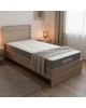 Κρεβάτι με στρώμα Athos-Dreamer sonoma 90x190εκ Υλικό: 15mm Particle Board - POCKET SPRING MATTRESS 200-001453