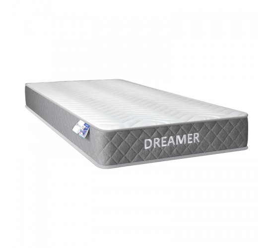 Κρεβάτι με στρώμα Athos-Dreamer wenge 90x190εκ Υλικό: 15mm Particle Board - POCKET SPRING MATTRESS 200-001457