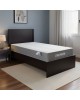 Κρεβάτι με στρώμα Athos-Dreamer wenge 90x190εκ Υλικό: 15mm Particle Board - POCKET SPRING MATTRESS 200-001457