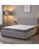 Κρεβάτι με στρώμα και αποθηκευτικό χώρο Molito-Dreamer βελούδο γκρι 150x200εκ Υλικό: VELVET - PLYWOOD - POCKET SPRING MATTRESS  - FOAM 200-001478