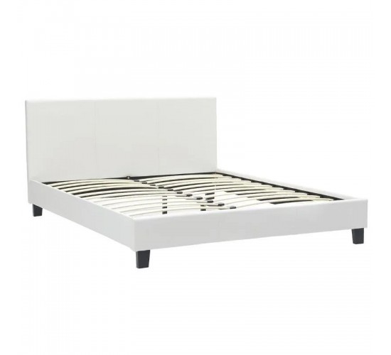 Κρεβάτι με στρώμα Nevil-Dreamer pu λευκό 150x200εκ Υλικό: PU - POCKET SPRING MATTRESS  - FOAM 200-001484