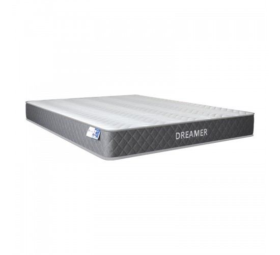 Κρεβάτι με στρώμα Nevil-Dreamer pu λευκό 150x200εκ Υλικό: PU - POCKET SPRING MATTRESS  - FOAM 200-001484