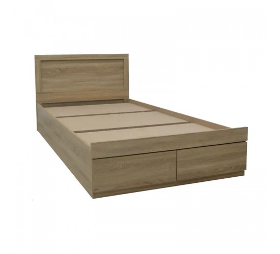 Κρεβάτι με στρώμα και συρτάρι Olympus-Dreamer sonoma 100x200εκ Υλικό: MDF.  POCKET SPRING MATTRESS  - FOAM 200-001502