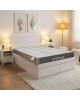 Κρεβάτι με στρώμα και συρτάρι Olympus-Dreamer λευκό 100x200εκ Υλικό: MDF.  POCKET SPRING MATTRESS  - FOAM 200-001503