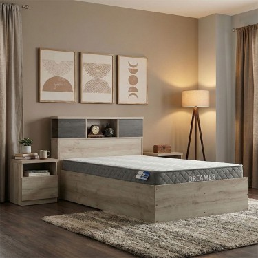 Κρεβάτι με στρώμα Olympus-Dreamer castillo-toro 120x200εκ Υλικό: MDF.  POCKET SPRING MATTRESS  - FOAM 200-001505