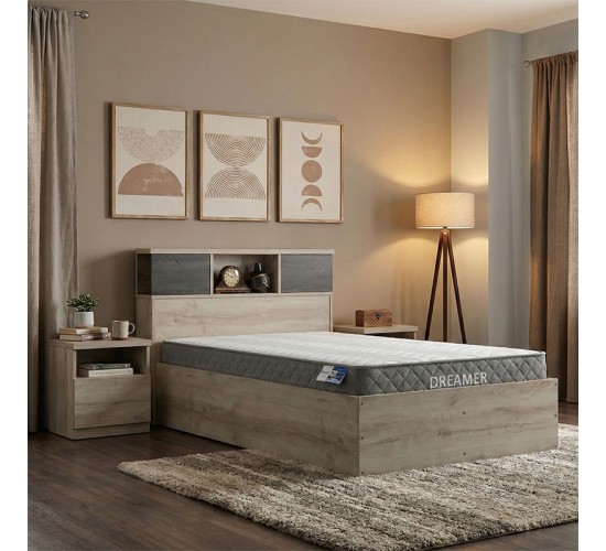 Κρεβάτι με στρώμα Olympus-Dreamer castillo-toro 120x200εκ Υλικό: MDF.  POCKET SPRING MATTRESS  - FOAM 200-001505