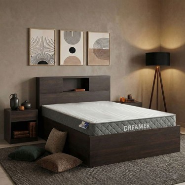 Κρεβάτι με στρώμα Olympus-Dreamer wenge 120x200εκ Υλικό: MDF.  POCKET SPRING MATTRESS  - FOAM 200-001506
