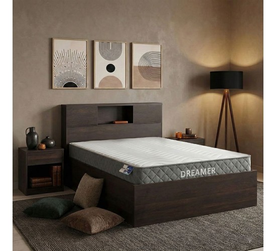 Κρεβάτι με στρώμα Olympus-Dreamer wenge 120x200εκ Υλικό: MDF.  POCKET SPRING MATTRESS  - FOAM 200-001506