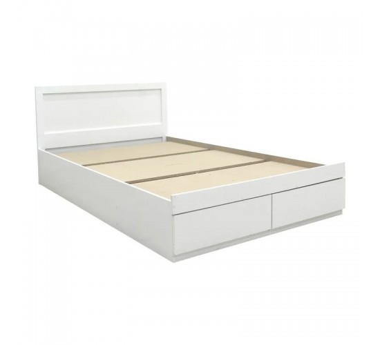 Κρεβάτι με στρώμα και συρτάρι Olympus-Dreamer λευκό 150x200εκ Υλικό: MDF.  POCKET SPRING MATTRESS  - FOAM 200-001511
