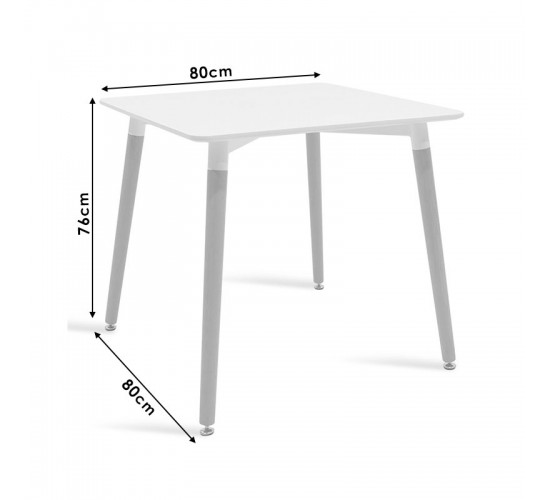 Τραπεζαρία με Καρέκλες Gaston λευκό και Τραπέζι Natali λευκό 120x80x76εκ Σετ 5τεμ Υλικό: MDF - BEECH WOOD - METAL - PPP 2800g/m³   - PU - WOODEN LEG 200-001523